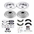 K15087DK-26 4-Wheel Set Front and Rear Brake Disc And Drum Kit, Cross-drilled and Slotted 4 Lugs 200 mm, Z26 Street Warrior Carbon-Fiber Ceramic Series, Includes (1) Disc and Pad Kit and (1) Drum and Shoe Kit
