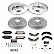 K15107DK-36 4-Wheel Set Front and Rear Power Stop Z36 Truck Carbon-Fiber Ceramic Brake Pads, Drilled + Slotted Rotors, Drum + Shoe Kit