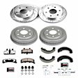 K15136DK-36 4-Wheel Set Front and Rear Brake Disc And Drum Kit, Cross-drilled and Slotted 6 Lugs 254 mm, Z36 Extreme Truck And Tow, Includes (1) Brake Disc and Pad Kit and (1) Brake Drum and Shoe Kit