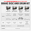 K15150DK 4-Wheel Set Front and Rear Brake Disc And Drum Kit, Cross-drilled and Slotted 5 Lugs 304 mm, 4WD Z23 Evolution Sport Series, Includes (1) Brake Disc and Pad Kit and (1) Brake Drum and Shoe Kit