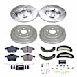 K15198DK 4-Wheel Set Brake Disc And Drum Kit, Cross-drilled and Slotted 5 Lugs 230 mm, Z23 Evolution Sport Series, Includes (1) Brake Disc and Pad Kit and (1) Brake Drum and Shoe Kit