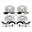 K15209DK Front and Rear Power Stop Z23 Daily Carbon-Fiber Ceramic Brake Pads, Drilled + Slotted Rotors, Drum + Shoe Kit