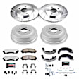 K15219DK-36 4-Wheel Set Brake Disc And Drum Kit, Cross-drilled and Slotted 5 Lugs 250 mm, Z36 Extreme Truck And Tow, Includes (1) Brake Disc and Pad Kit and (1) Brake Drum and Shoe Kit