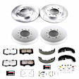 K15231DK-36 4-Wheel Set Front and Rear Brake Disc And Drum Kit, Cross-drilled and Slotted 6 Lugs 254 mm, Z36 Extreme Truck And Tow, Includes (1) Brake Disc and Pad Kit and (1) Brake Drum and Shoe Kit