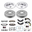 K15237DK-36 4-Wheel Set Front and Rear Brake Disc And Drum Kit, Cross-drilled and Slotted 6 Lugs 295 mm, Z36 Extreme Truck And Tow, Includes (1) Brake Disc and Pad Kit and (1) Brake Drum and Shoe Kit
