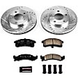 K1534 Front Brake Disc and Pad Kit, Silver zinc-plated, Cross-drilled and Slotted, 5 Lugs, 278 mm, Carbon Fiber Ceramic, Z23 Evolution Sport Series