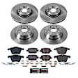 2023 Nissan Kicks - Front and Rear Brake Disc and Pad Kit, 257.9 mm, With Rear Drum, 1.6L 4Cyl