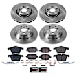 2023 Nissan Kicks - Front and Rear Brake Disc and Pad Kit, 257.9 mm, With Rear Drum, 1.6L 4Cyl