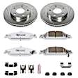 K1551-26 Front Brake Disc and Pad Kit, Silver zinc-plated, Cross-drilled and Slotted, 5 Lugs, 278 mm, Carbon Fiber Ceramic, Z26 Street Warrior Carbon-Fiber Ceramic Series