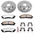 K1576-36 Front Brake Disc and Pad Kit, Silver zinc-plated, Cross-drilled and Slotted, 5 Lugs, 296 mm, Carbon Fiber Ceramic, Z36 Extreme Truck And Tow