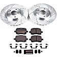 K1610 Front Brake Disc and Pad Kit, Cross-drilled and Slotted 5 Lugs 295.8 mm Carbon Fiber Ceramic Z23 Evolution Sport Series