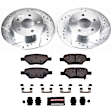 K1616 Rear Brake Disc and Pad Kit, Cross-drilled and Slotted 5 Lugs 270 mm Carbon Fiber Ceramic Z23 Evolution Sport Series