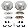 K179-26 Rear Brake Disc and Pad Kit, Silver zinc-plated, Cross-drilled and Slotted, 5 Lugs, 308 mm, Carbon Fiber Ceramic, Z26 Street Warrior Carbon-Fiber Ceramic Series