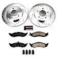 K1823 Front Brake Disc and Pad Kit, Silver zinc-plated, Cross-drilled and Slotted, 5 Lugs, 277 mm, Carbon Fiber Ceramic, Z23 Evolution Sport Series