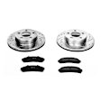 K1860 Front Brake Disc and Pad Kit, Silver zinc-plated, Cross-drilled and Slotted, 5 Lugs, 285 mm, Carbon Fiber Ceramic, Z23 Evolution Sport Series