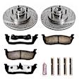 K1865-36 Front Brake Disc and Pad Kit, Silver zinc-plated, Cross-drilled and Slotted, 5 Lugs, 308 mm, Carbon Fiber Ceramic, RWD, Z36 Extreme Truck And Tow