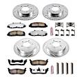 4-Wheel Set Power Stop&reg; K1867-36 Front and Rear Z36 Truck Carbon-Fiber Ceramic Brake Pad and Drilled & Slotted Rotor Kit