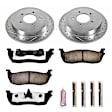 K1872-36 Rear Brake Disc and Pad Kit, Silver zinc-plated, Cross-drilled and Slotted, 5 Lugs, 334 mm, Carbon Fiber Ceramic, Z36 Extreme Truck And Tow