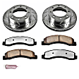 K1885-36 Front Brake Disc and Pad Kit, Cross-drilled and Slotted 8 Lugs 331 mm Carbon Fiber Ceramic 4WD Z36 Extreme Truck And Tow