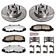K1914-36 Front Brake Disc and Pad Kit, Cross-drilled and Slotted 5 Lugs 308 mm Carbon Fiber Ceramic Z36 Extreme Truck And Tow