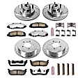 4-Wheel Set Power Stop&reg; K1915-36 Front and Rear Z36 Truck Carbon-Fiber Ceramic Brake Pad and Drilled & Slotted Rotor Kit