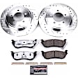 K1929-36 Rear Brake Disc and Pad Kit, Silver zinc-plated, Cross-drilled and Slotted, 5 Lugs, 301 mm, Carbon Fiber Ceramic, Z36 Extreme Truck And Tow