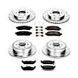 4-Wheel Set Power Stop&reg; K1944 Front and Rear Z23 Daily Carbon-Fiber Ceramic Brake Pad and Drilled & Slotted Rotor Kit