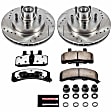 K1990-36 Front Brake Disc and Pad Kit, Silver zinc-plated, Cross-drilled and Slotted, 5 Lugs, 295 mm, Carbon Fiber Ceramic, Z36 Extreme Truck And Tow