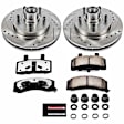 K1991-36 Front Brake Disc and Pad Kit, Silver zinc-plated, Cross-drilled and Slotted, 5 Lugs, 295 mm, Carbon Fiber Ceramic, RWD, Z36 Extreme Truck And Tow