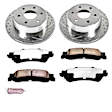 K2018-36 Rear Brake Disc and Pad Kit, Silver zinc-plated, Cross-drilled and Slotted, 6 Lugs, 324 mm, Carbon Fiber Ceramic, Z36 Extreme Truck And Tow