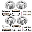 4-Wheel Set Power Stop&reg; K2027-36 Front and Rear Z36 Truck Carbon-Fiber Ceramic Brake Pad and Drilled & Slotted Rotor Kit