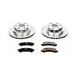 K2047 Rear Brake Disc and Pad Kit, Cross-drilled and Slotted 6 Lugs 330 mm Carbon Fiber Ceramic Z23 Evolution Sport Series