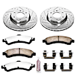 K2061-36 Front Brake Disc and Pad Kit, Silver zinc-plated, Cross-drilled and Slotted, 6 Lugs, 324 mm, Carbon Fiber Ceramic, Z36 Extreme Truck And Tow