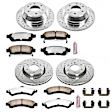2003 GMC Envoy XL - Front and Rear Brake Disc and Pad Kit, Silver zinc-plated, Cross-drilled and Slotted, 6 Lugs, 324 mm, Carbon Fiber Ceramic, 4.2L 6Cyl, Z36 Extreme Truck And Tow