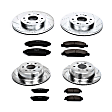 4-Wheel Set Power Stop&reg; K2068 Front and Rear Z23 Daily Carbon-Fiber Ceramic Brake Pad and Drilled & Slotted Rotor Kit