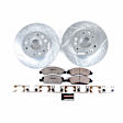K2069-36 Front Brake Disc and Pad Kit, Cross-drilled and Slotted 6 Lugs 330 mm Carbon Fiber Ceramic Z36 Extreme Truck And Tow
