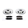 K2069 Front Brake Disc and Pad Kit, Cross-drilled and Slotted 6 Lugs 330 mm Carbon Fiber Ceramic Z23 Evolution Sport Series