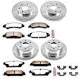 4-Wheel Set Power Stop&reg; K2070-36 Front and Rear Z36 Truck Carbon-Fiber Ceramic Brake Pad and Drilled & Slotted Rotor Kit