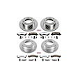 4-Wheel Set Power Stop&reg; K2072-36 Front and Rear Z36 Truck Carbon-Fiber Ceramic Brake Pad and Drilled & Slotted Rotor Kit