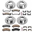 2009 GMC Sierra 3500 HD - Front and Rear Brake Disc and Pad Kit, Cross-drilled and Slotted, 8 Lugs, 325 mm, Carbon Fiber Ceramic, Models with single rear wheels, Z36 Extreme Truck And Tow