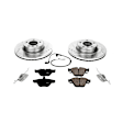 K2110 Front Brake Disc and Pad Kit, Silver zinc-plated, Cross-drilled and Slotted, 5 Lugs, 324 mm, Carbon Fiber Ceramic, Z23 Evolution Sport Series