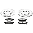 K211 Front Brake Disc and Pad Kit, Cross-drilled and Slotted 6 Lugs 320 mm Carbon Fiber Ceramic Z23 Evolution Sport Series