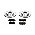 1999 Dodge Ram 1500 - Front Brake Disc and Pad Kit, Silver zinc-plated, Cross-drilled and Slotted, 5 Lugs, 295 mm, Carbon Fiber Ceramic, 4WD, 5.2L 8Cyl, Z23 Evolution Sport Series