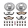 K2139-36 Front Brake Disc and Pad Kit, Cross-drilled and Slotted 6 Lugs 287 mm Carbon Fiber Ceramic Z36 Extreme Truck And Tow
