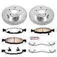 K2147-36 Front Brake Disc and Pad Kit, Silver zinc-plated, Cross-drilled and Slotted, 5 Lugs, 305 mm, Carbon Fiber Ceramic, Z36 Extreme Truck And Tow