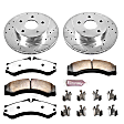 K2149-36 Front Brake Disc and Pad Kit, Cross-drilled and Slotted 5 Lugs 305 mm Carbon Fiber Ceramic Z36 Extreme Truck And Tow