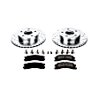 K2149 Front Brake Disc and Pad Kit, Silver zinc-plated, Cross-drilled and Slotted, 5 Lugs, 305 mm, Carbon Fiber Ceramic, Z23 Evolution Sport Series