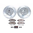 K2163-36 Front Brake Disc and Pad Kit, Cross-drilled and Slotted 5 Lugs 336 mm Carbon Fiber Ceramic Z36 Extreme Truck And Tow