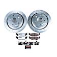 K2172-36 Rear Brake Disc and Pad Kit, Cross-drilled and Slotted 5 Lugs 352 mm Carbon Fiber Ceramic Z36 Extreme Truck And Tow