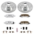 K219-26 Rear Brake Disc and Pad Kit, Silver zinc-plated, Cross-drilled and Slotted, 5 Lugs, 289.8 mm, Carbon Fiber Ceramic, Z26 Street Warrior Carbon-Fiber Ceramic Series